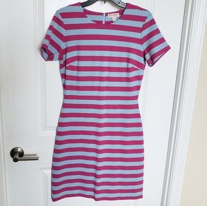 Brooks Brothers Red Fleece Striped A-Line Dress Sz S